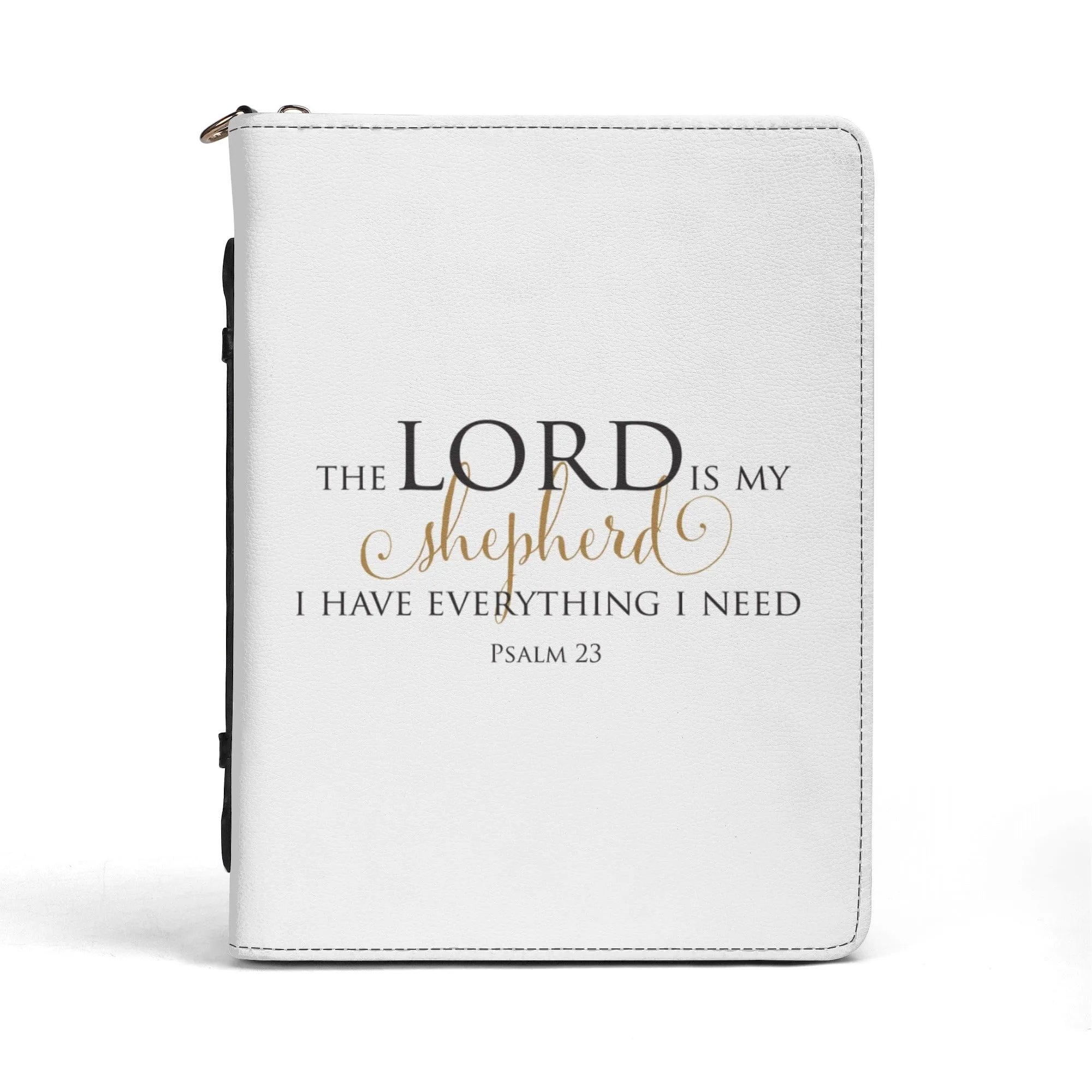 Lord Is My Shepherd PU Leather Bible Book Cover with Pocket