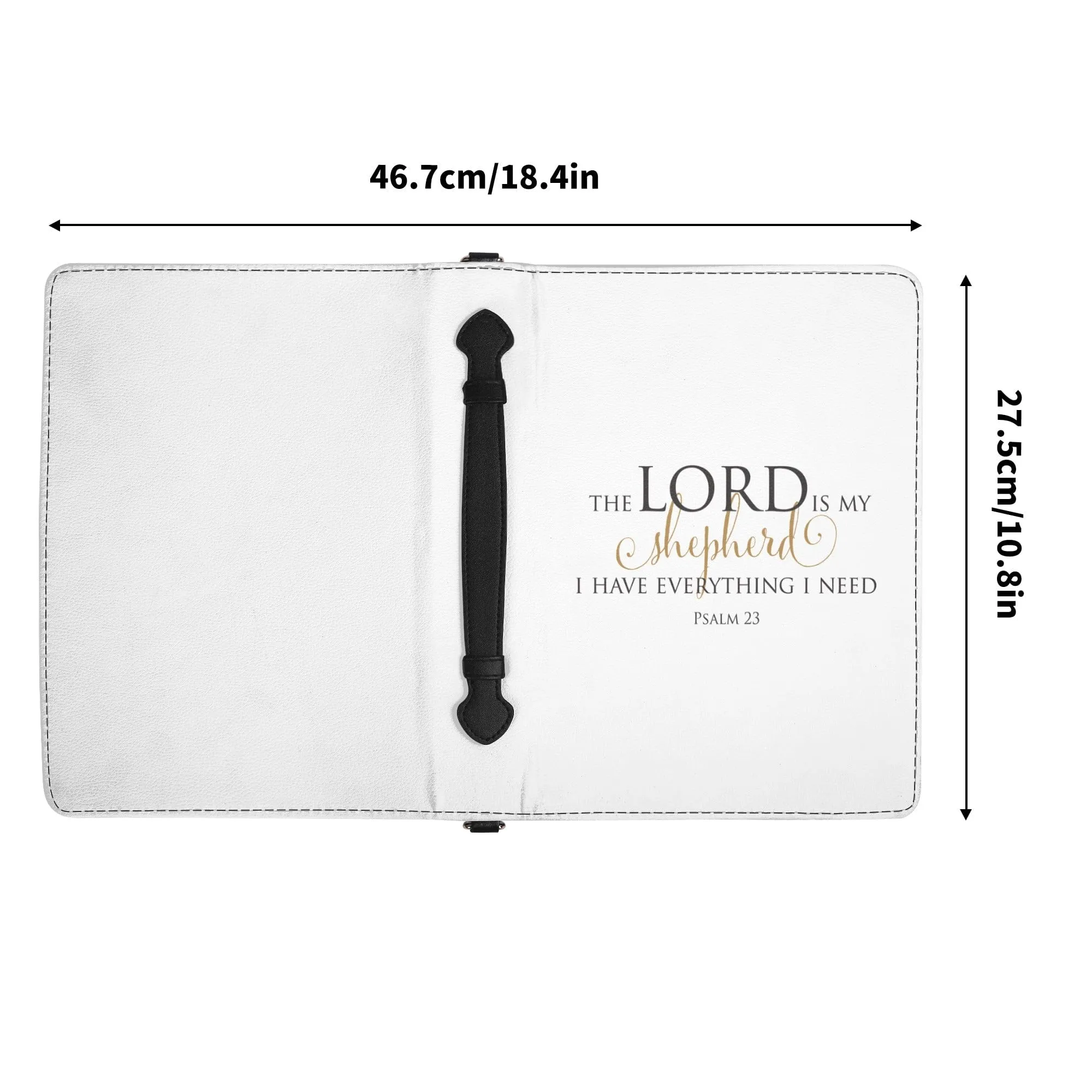 Lord Is My Shepherd PU Leather Bible Book Cover with Pocket