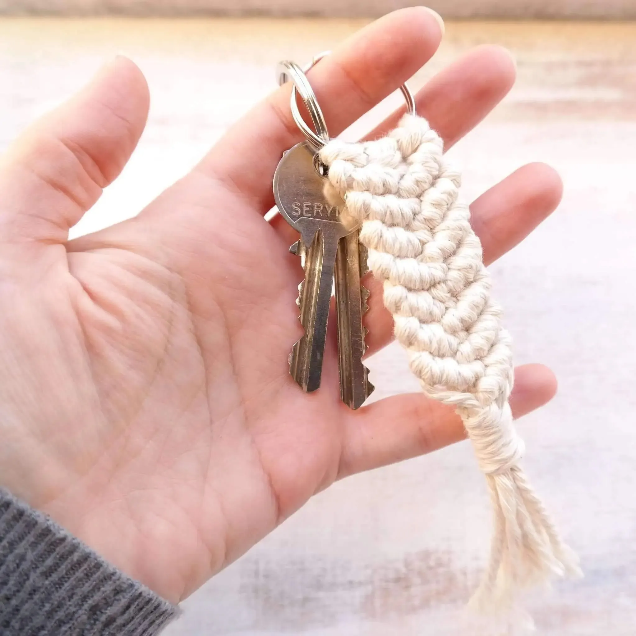 Macrame Keyring Byron Bay