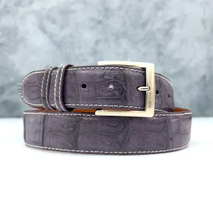 Matte Caiman Tail Belt: Purple