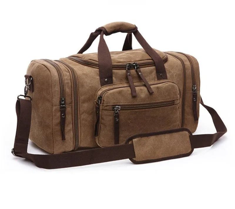 Men's Carry On Canvas Travel Duffel Bag