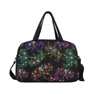 Neon Floral Buffalos Weekend Travel Bag