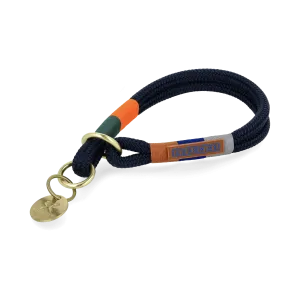 O-Ring Choker Dog Collar | Blue Bobo on Navy