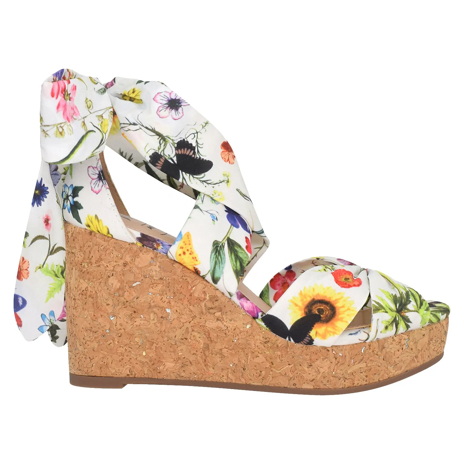 Orabelle Ankle Wrap Platform Wedge Sandal with Memory Foam