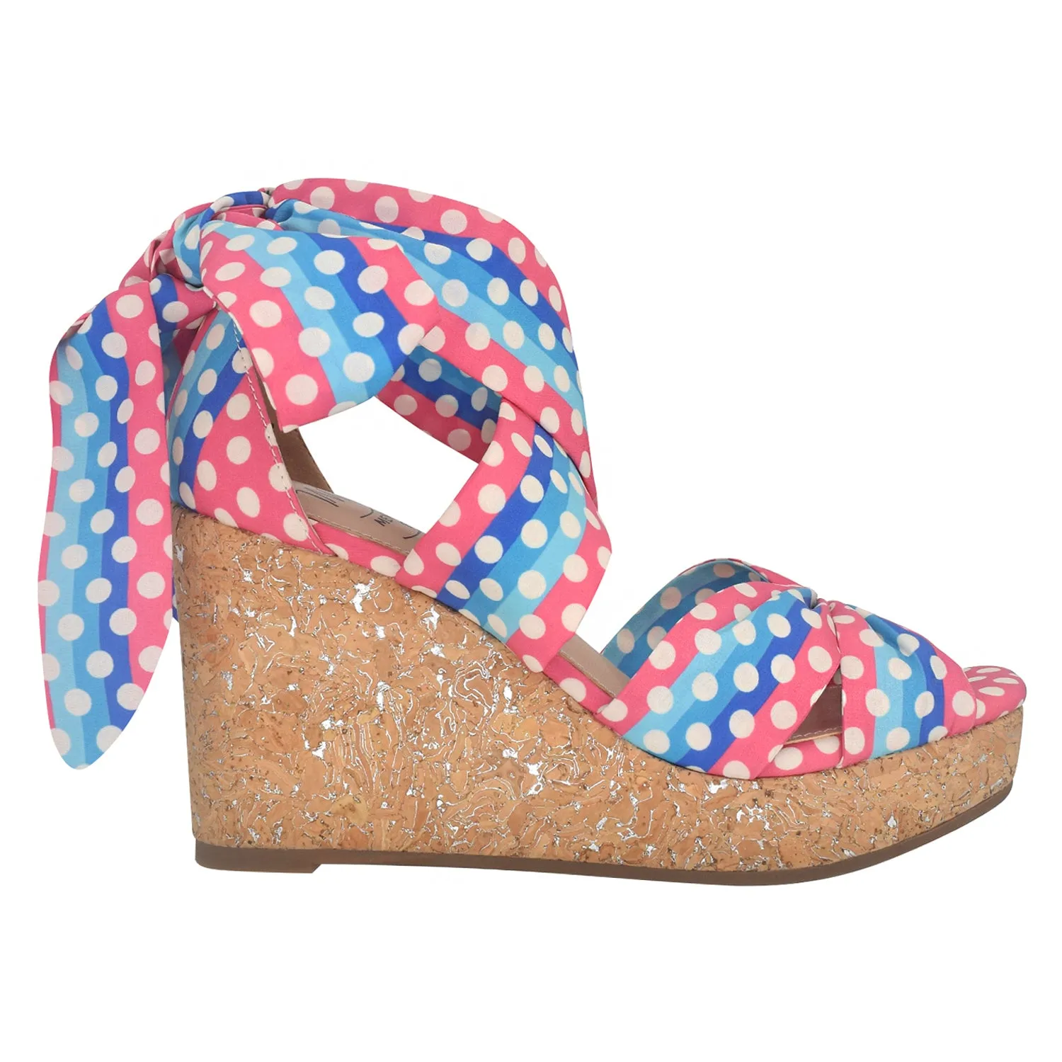 Orabelle Ankle Wrap Platform Wedge Sandal with Memory Foam