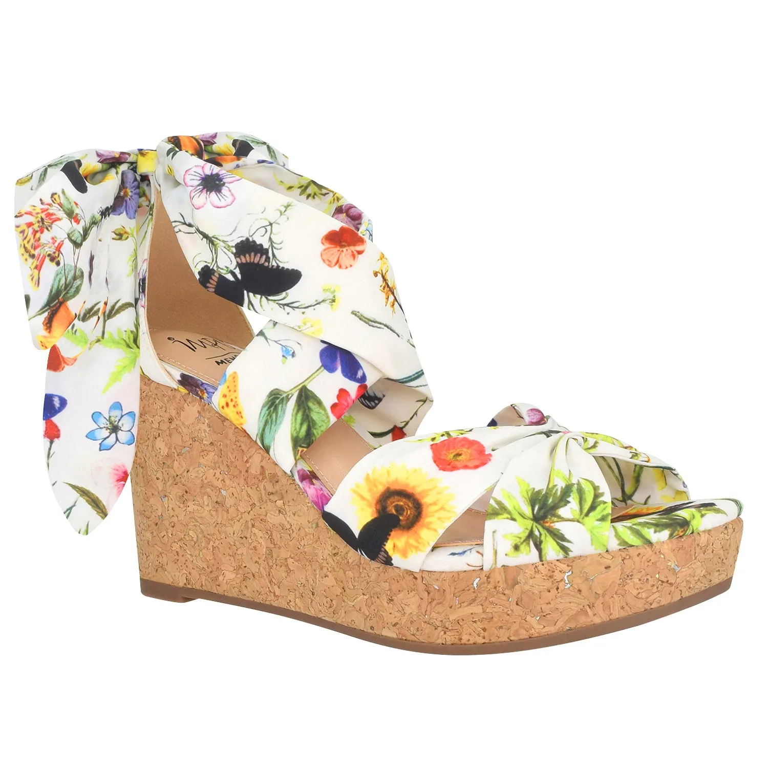 Orabelle Ankle Wrap Platform Wedge Sandal with Memory Foam