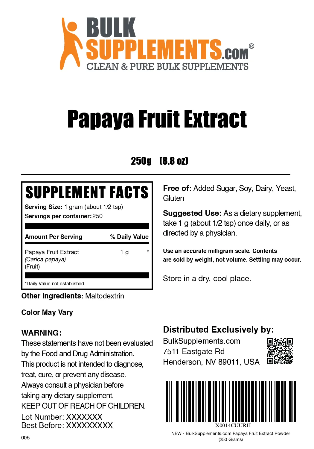 Papaya Fruit Extract Powder