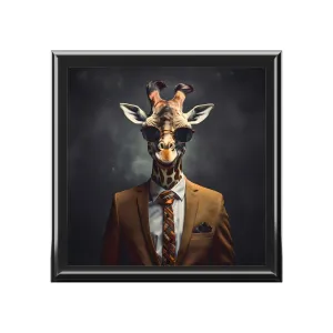 Professional Giraffe Portrait Art Jewelry Keepsake Box