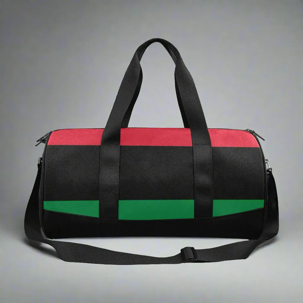 RBG Flag Afrocentric Waterproof Travel Duffle Bag