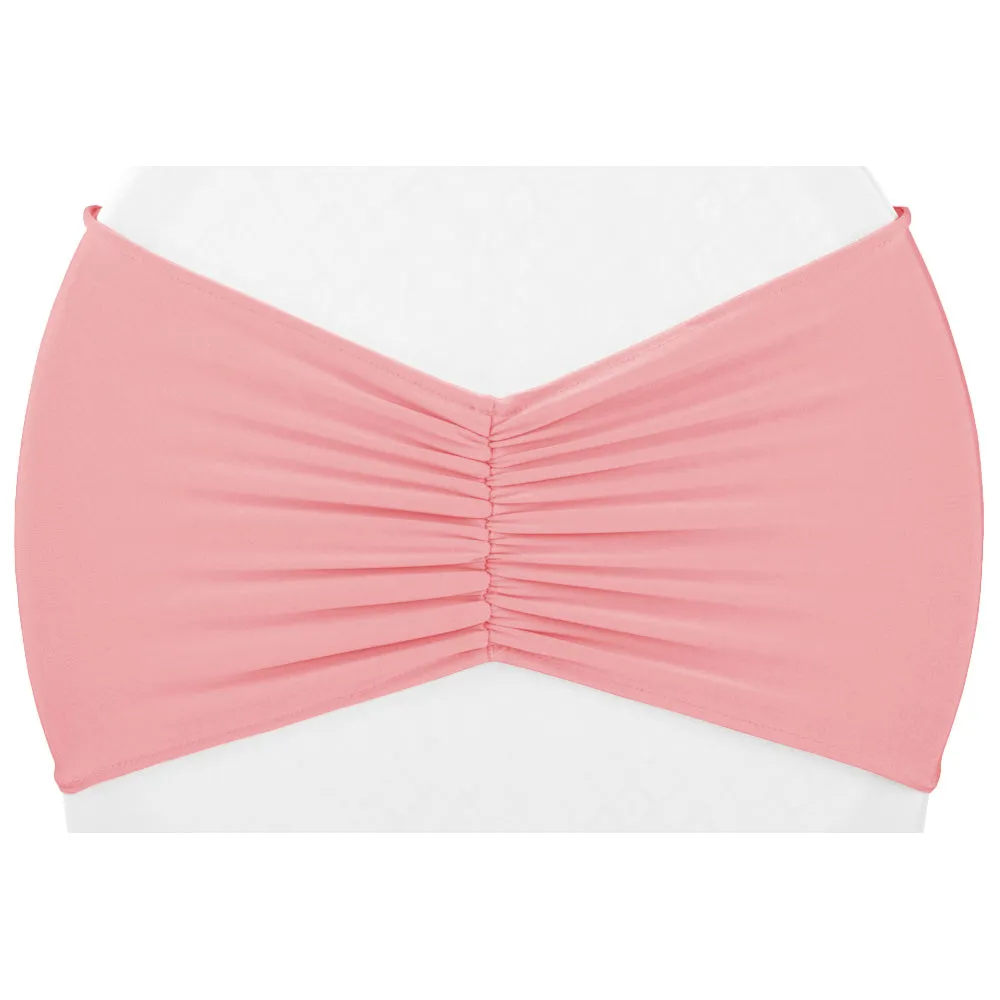 Ruffled Spandex Chair Band - Dusty Rose/Mauve