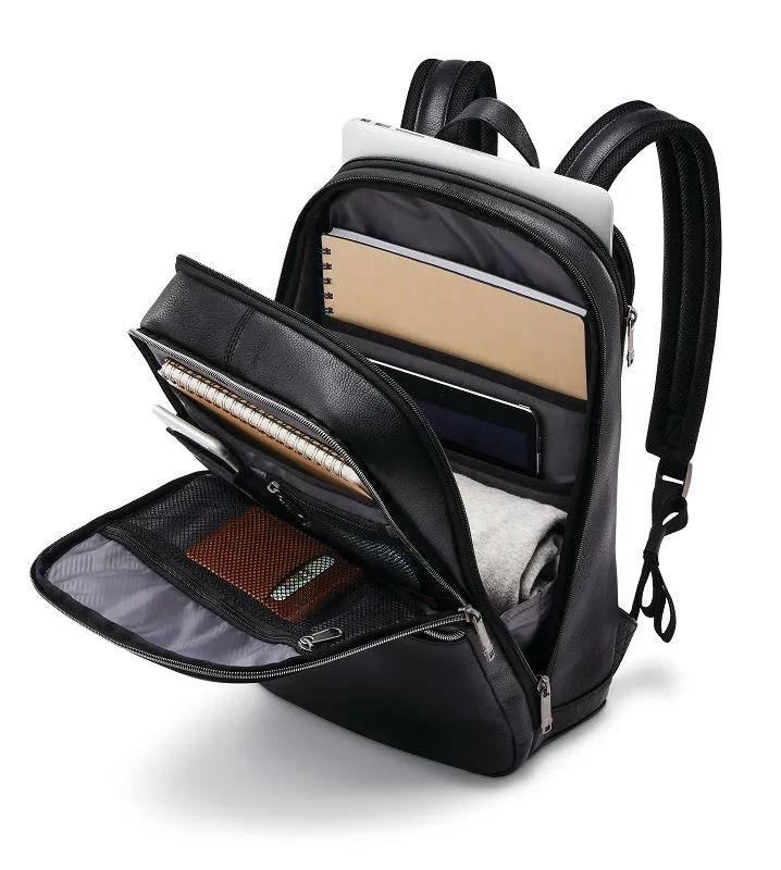 Samsonite - Classic Leather Slim Backpack - Black