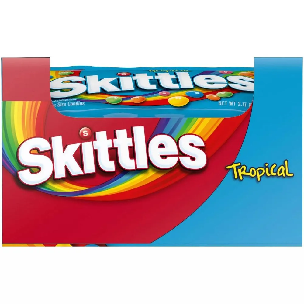 Skittles Tropical Fruity Candy - 2.17 Oz, 36 Ct