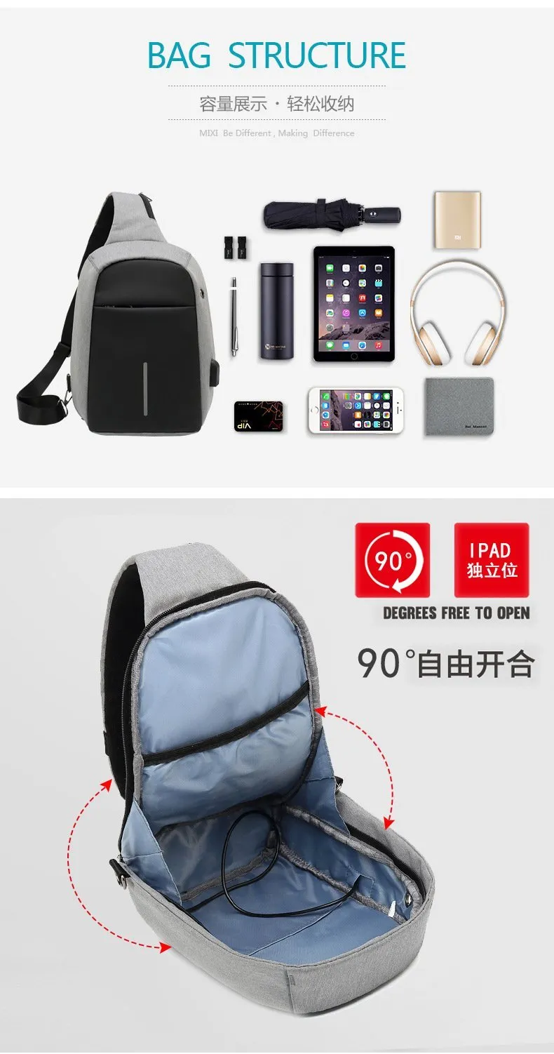 Small Capacity Sport Outdoor Messenger bag for Travel