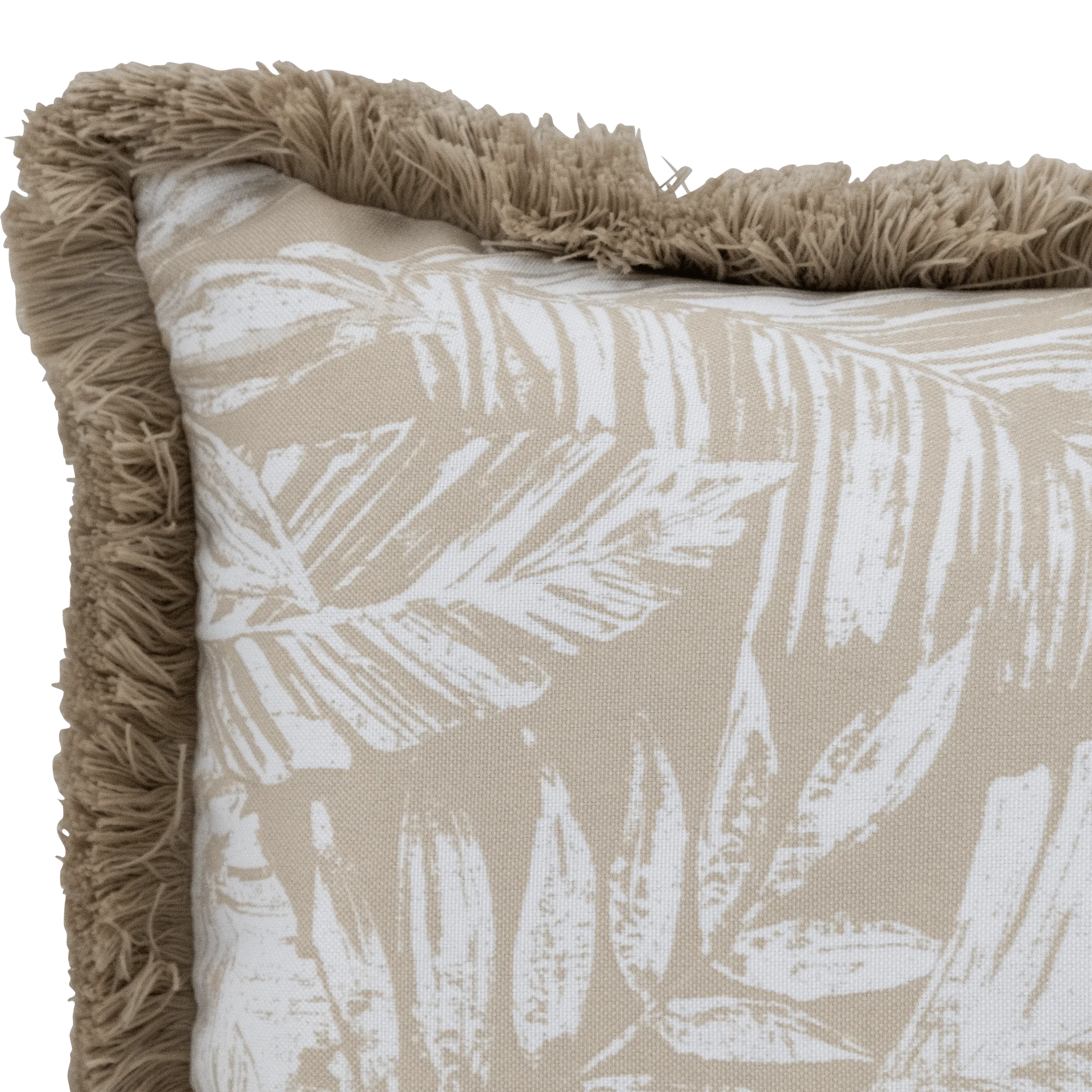 Tahiti Natural Escape - 50x50cm Fringed Outdoor Cushion