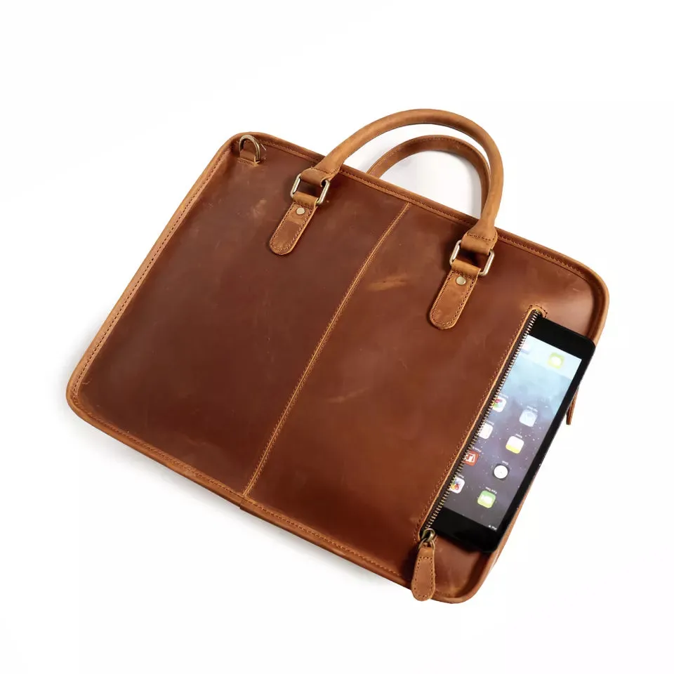 The Hemming Leather Laptop Bag | Vintage Leather Briefcase