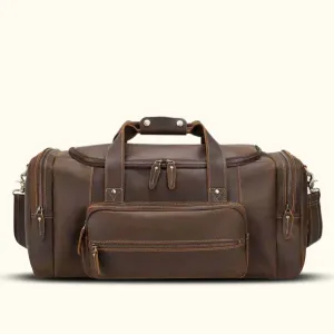 The Sabre Tooth – Men’s Vintage Leather Travel Duffle Bag