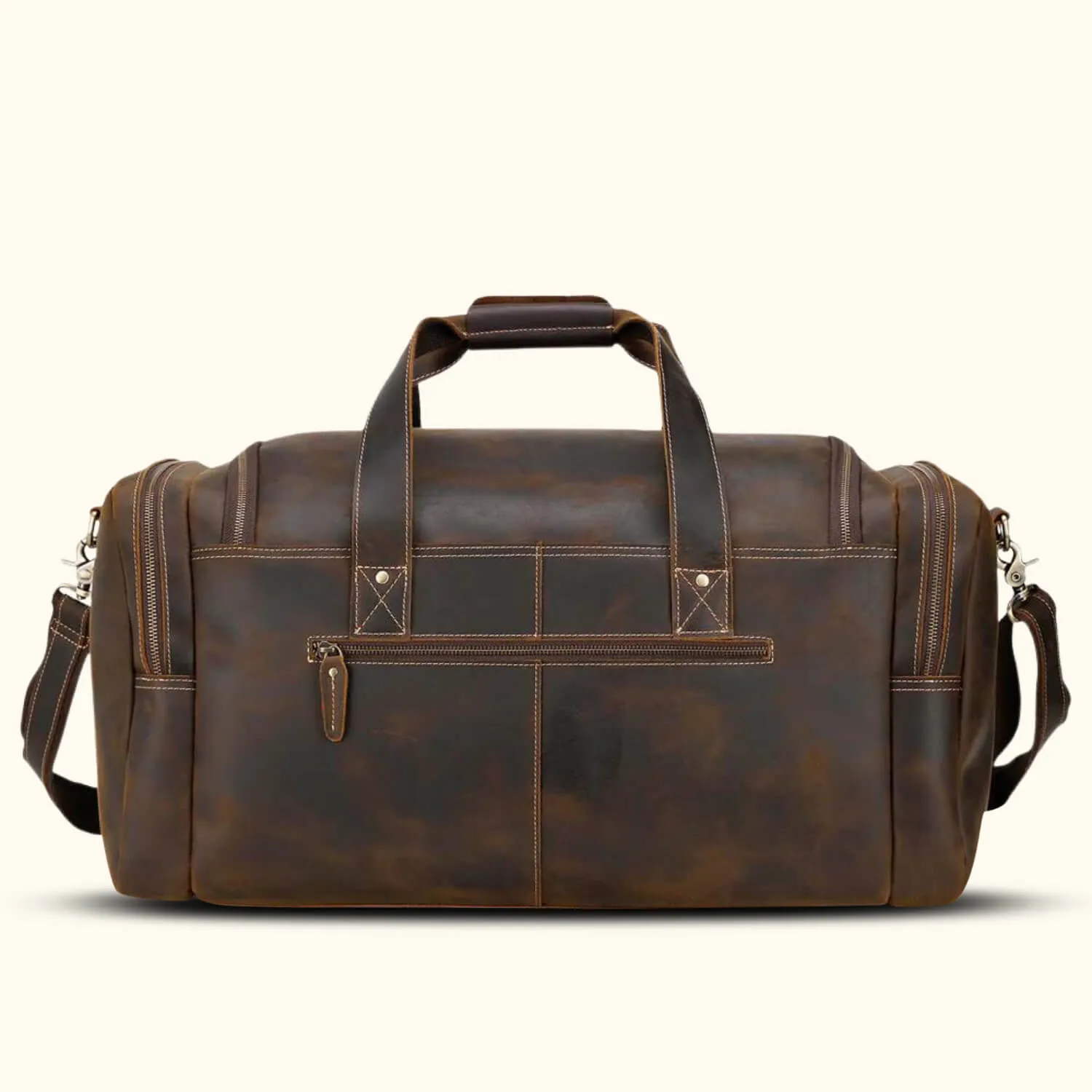 The Sabre Tooth – Men’s Vintage Leather Travel Duffle Bag