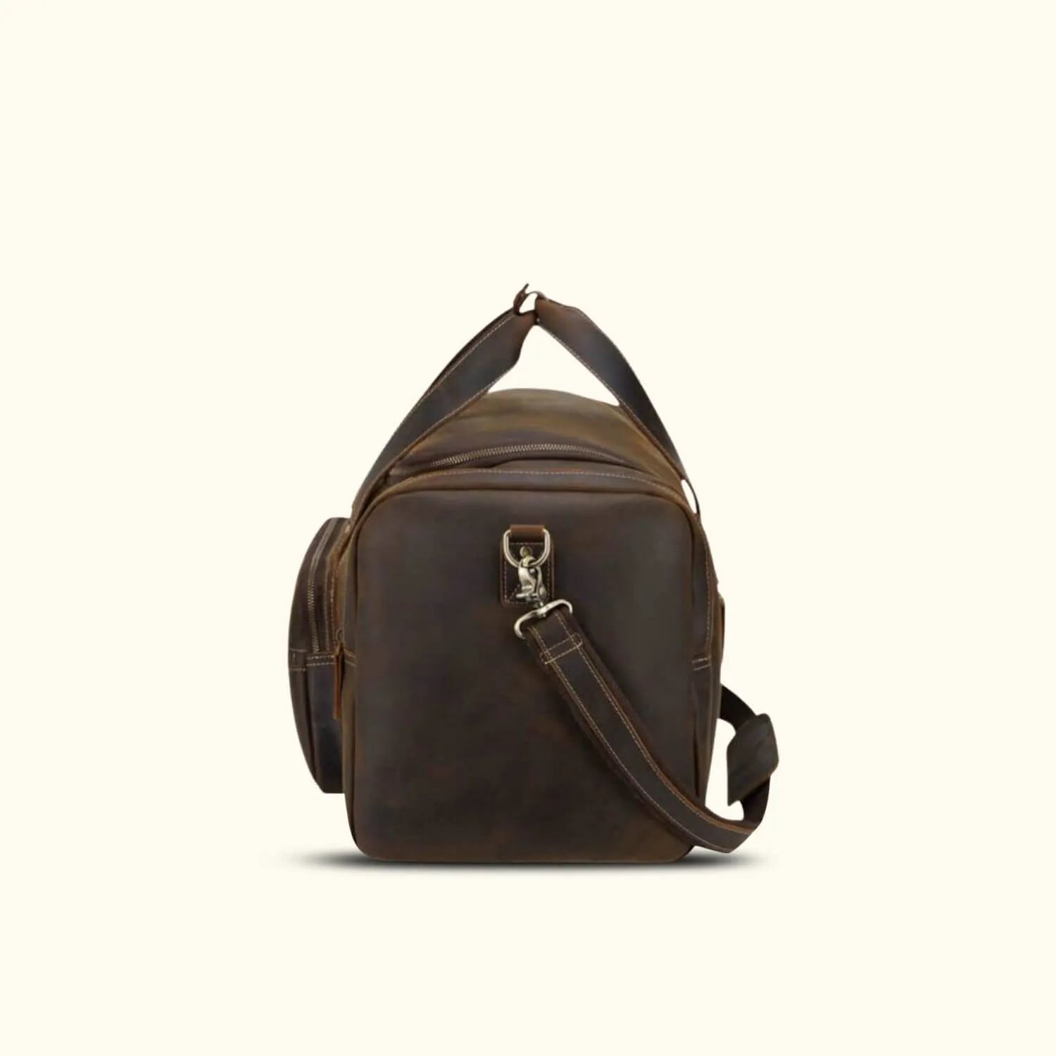 The Sabre Tooth – Men’s Vintage Leather Travel Duffle Bag