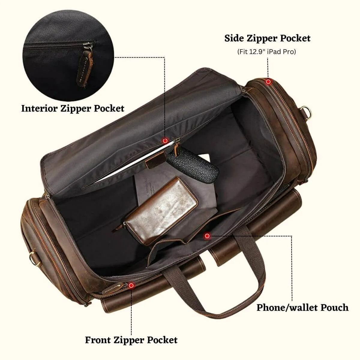 The Tusker - Leather Duffle Bag