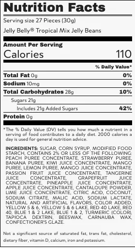 Tropical Mix Jelly Beans - 3.5oz Grab & Go® Bag