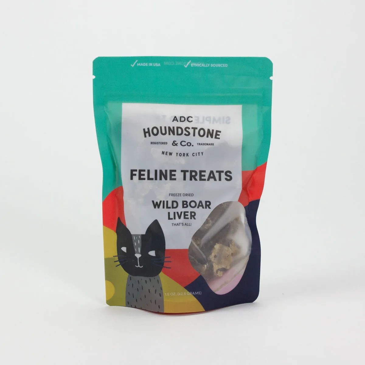 Wild Boar Liver Freeze-Dried Cat Treats, 1.5 oz Bag - All-Natural & Ethically Sourced, Made in USA