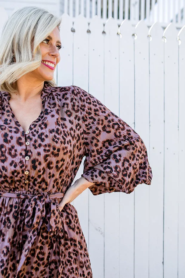 Zale Chocolate Leopard Dress